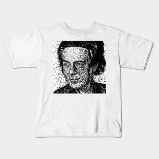 ALAN WATTS - ink portrait .2 Kids T-Shirt